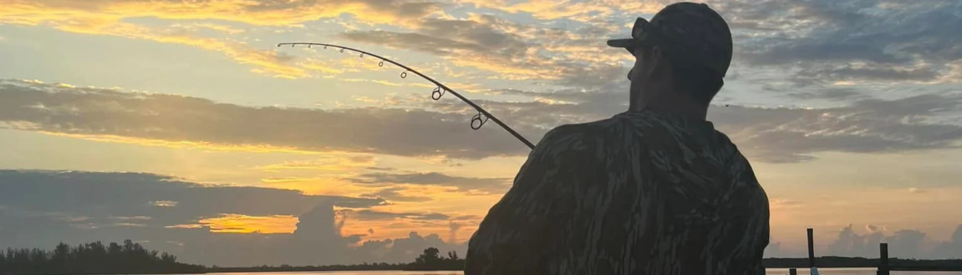 Man fishing in Fort Pierce